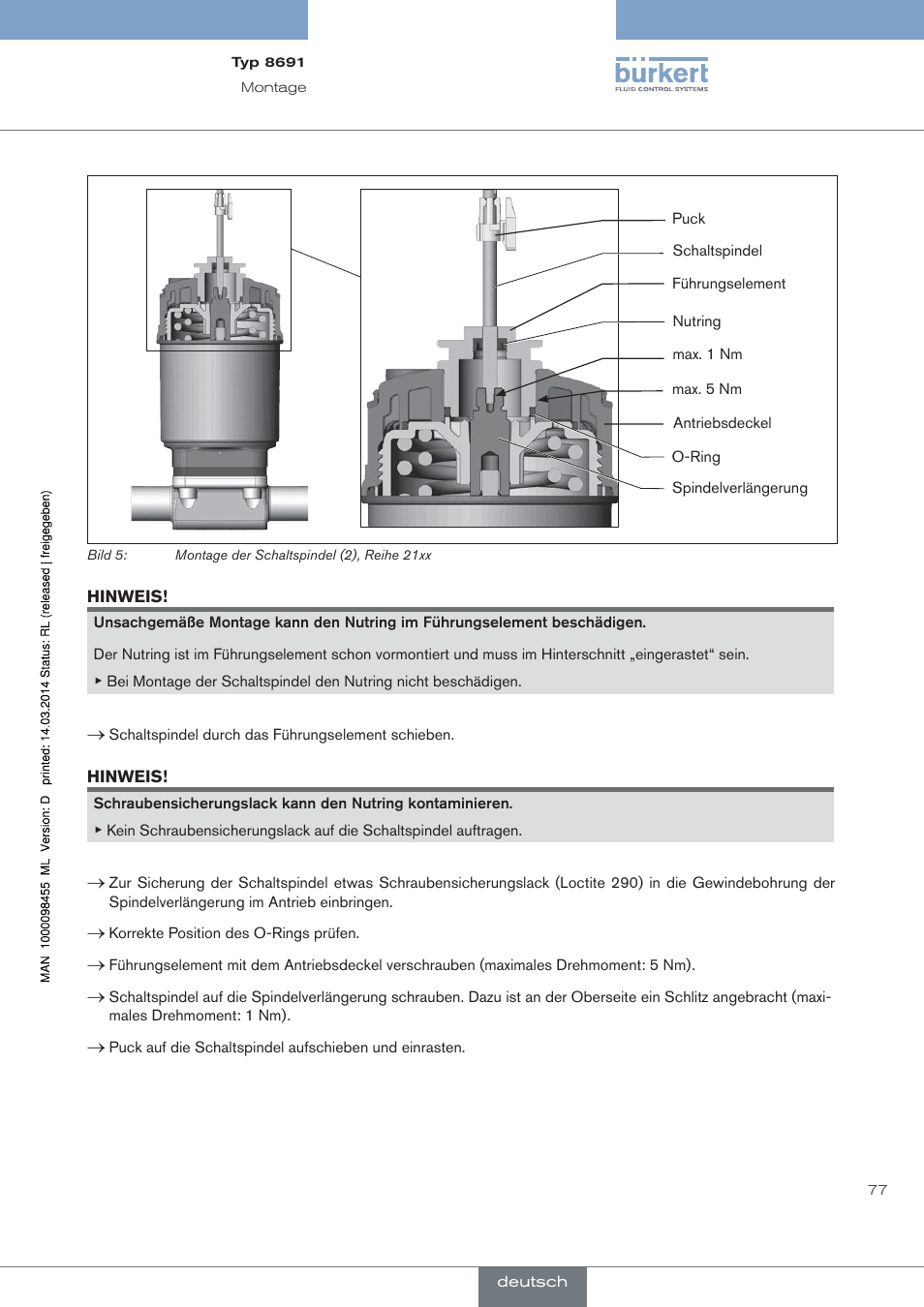 Burkert Type 8691 User Manual | Page 77 / 184