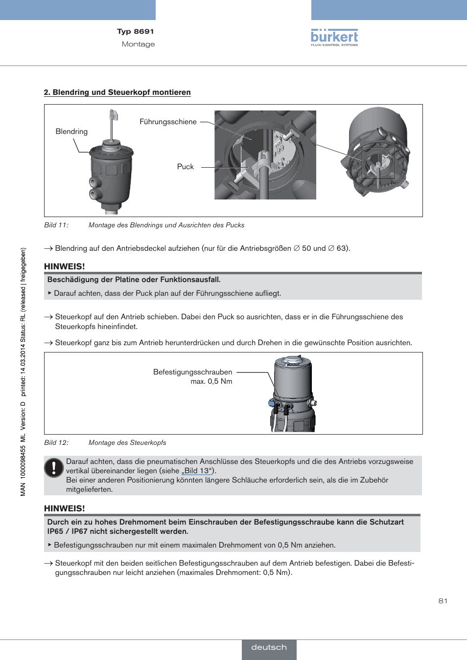 Burkert Type 8691 User Manual | Page 81 / 184