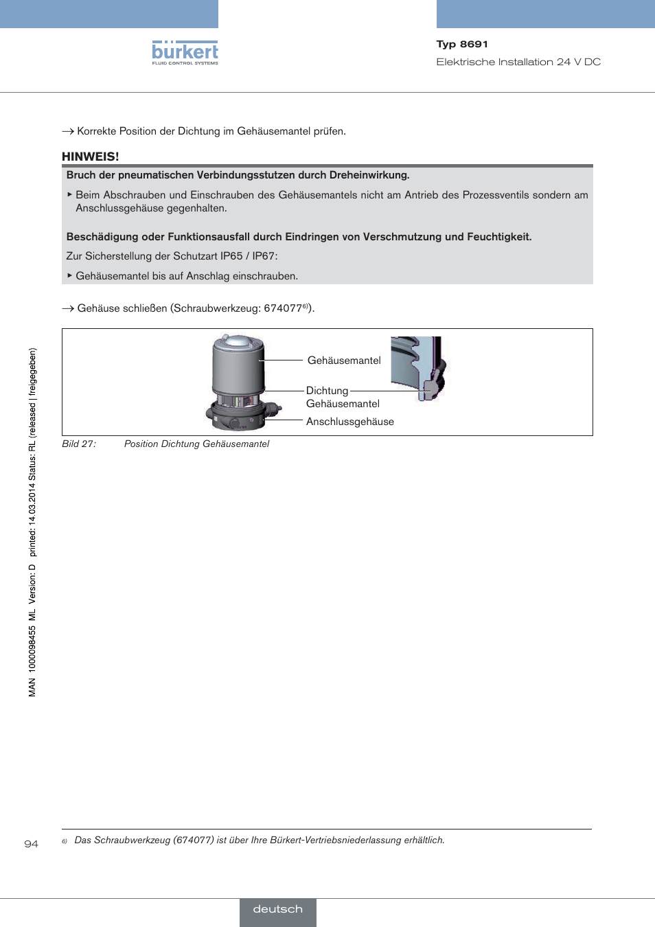 Burkert Type 8691 User Manual | Page 94 / 184