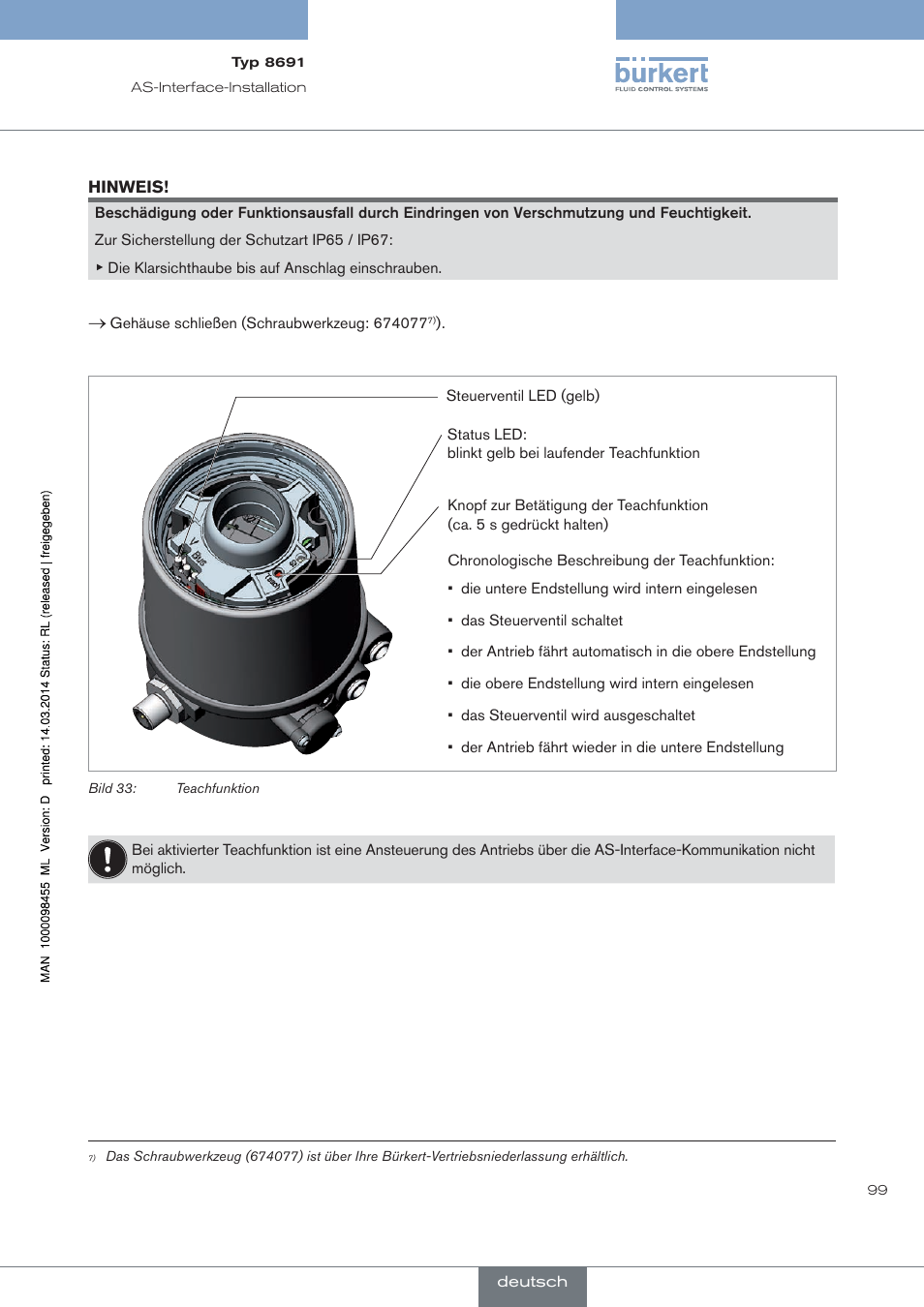 Burkert Type 8691 User Manual | Page 99 / 184