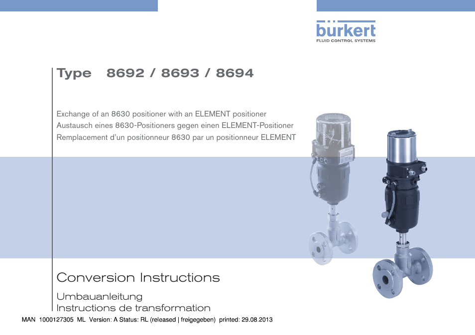 Burkert Type 8694 User Manual | 34 pages