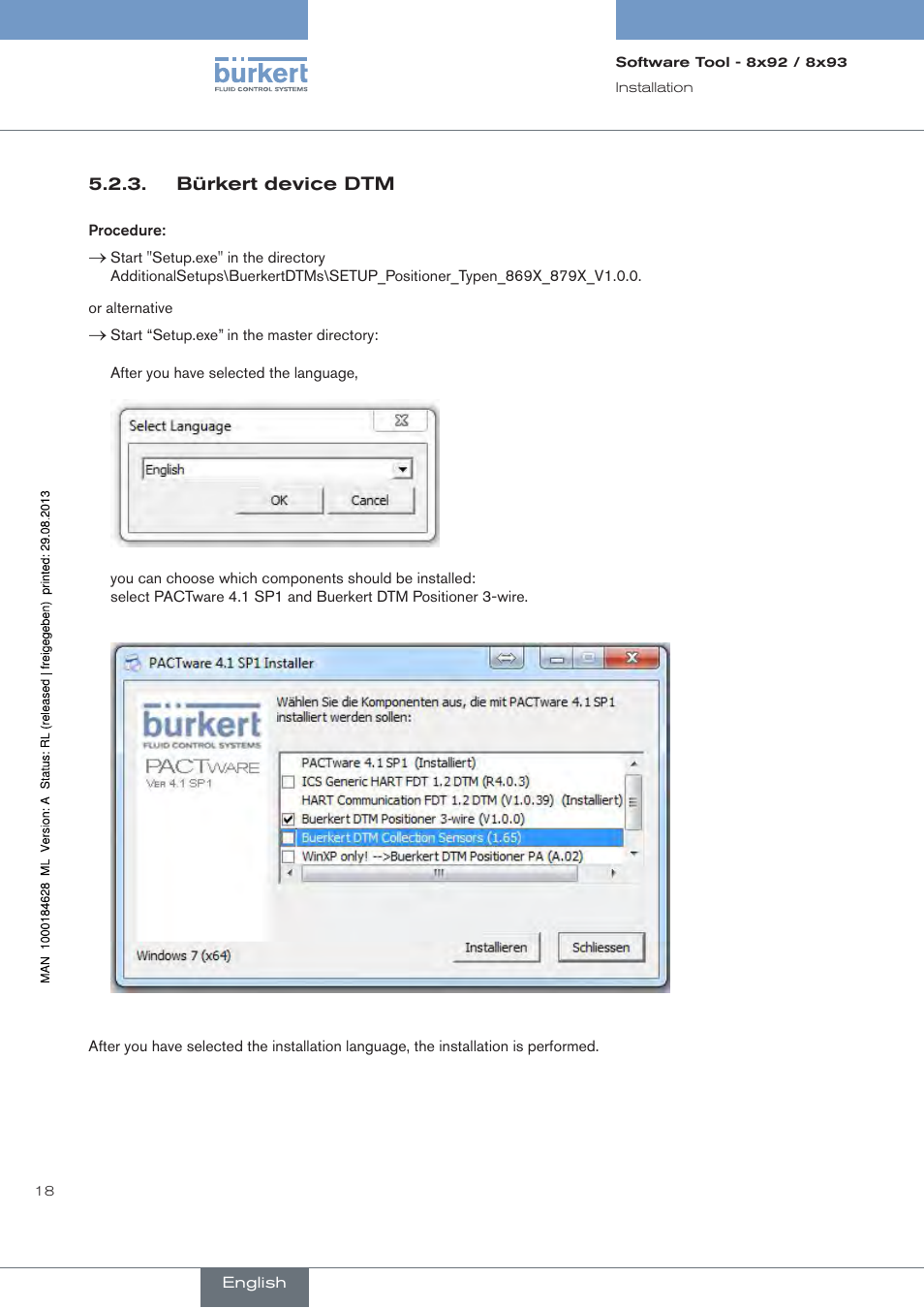 Bürkert device dtm | Burkert Type 8793 User Manual | Page 18 / 118