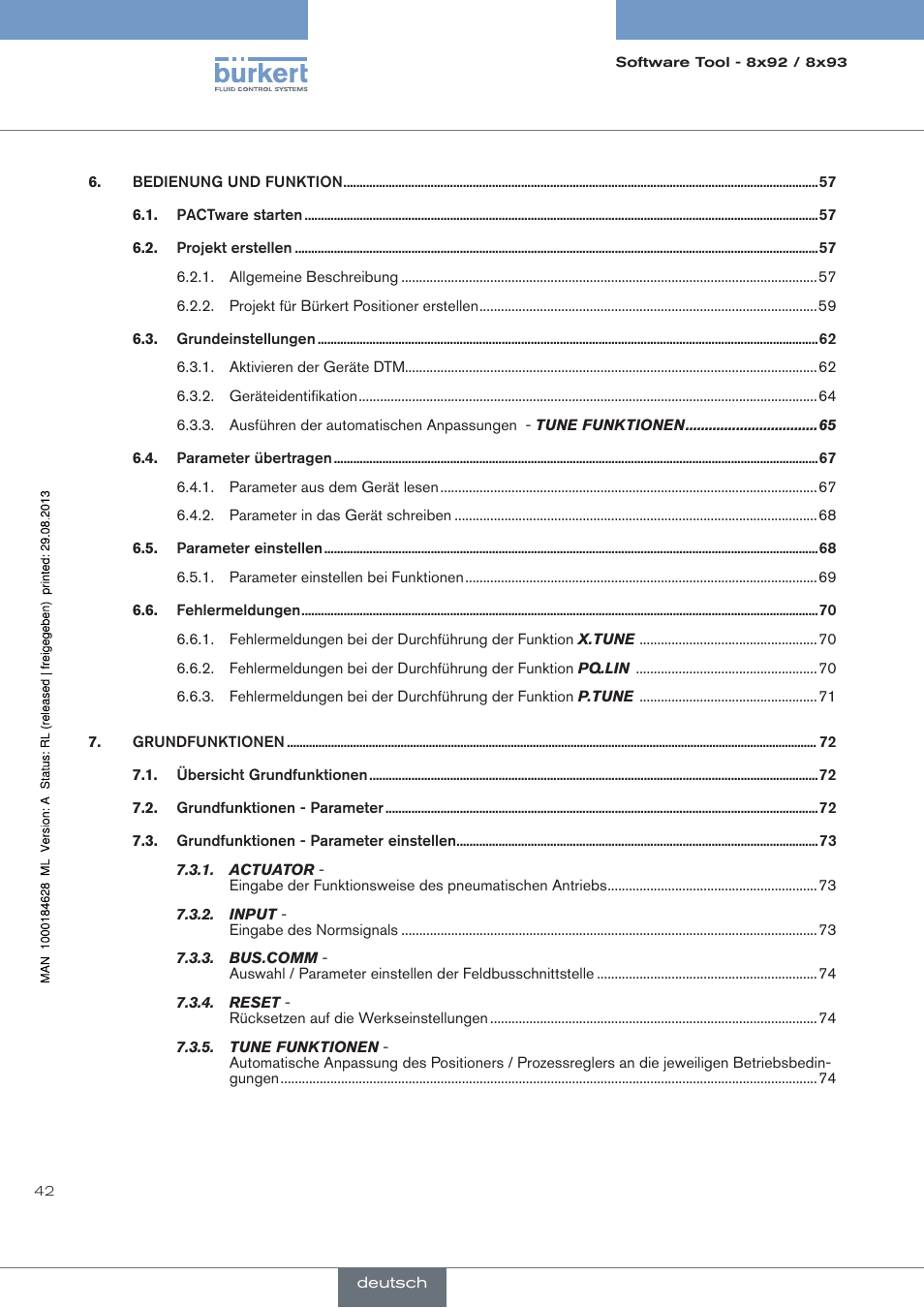Burkert Type 8793 User Manual | Page 42 / 118