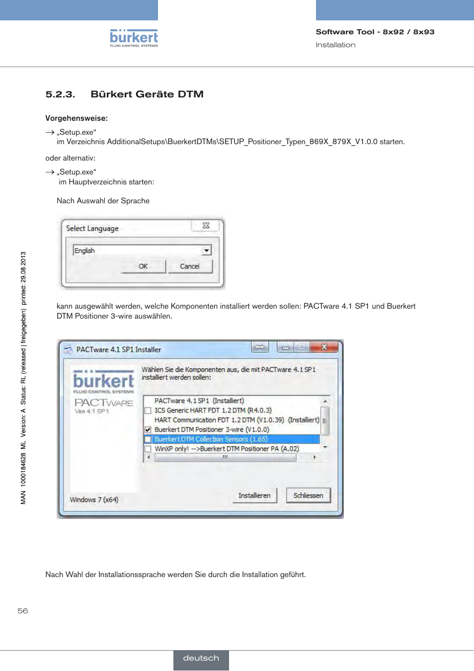 Bürkert geräte dtm | Burkert Type 8793 User Manual | Page 56 / 118