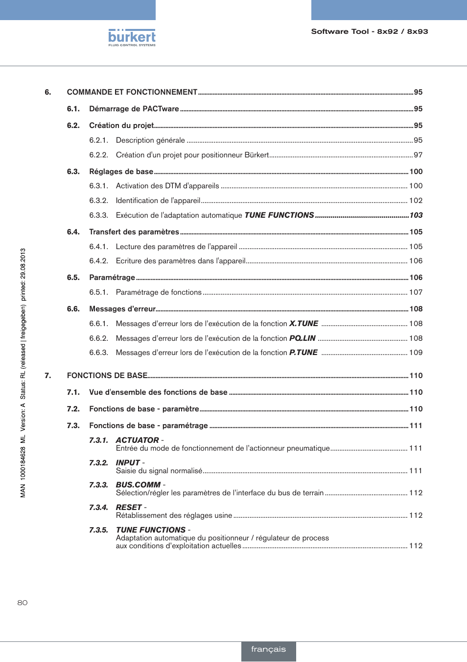 Burkert Type 8793 User Manual | Page 80 / 118