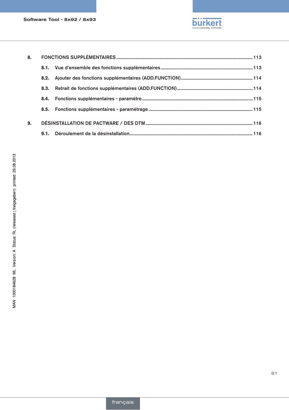 Burkert Type 8793 User Manual | Page 81 / 118