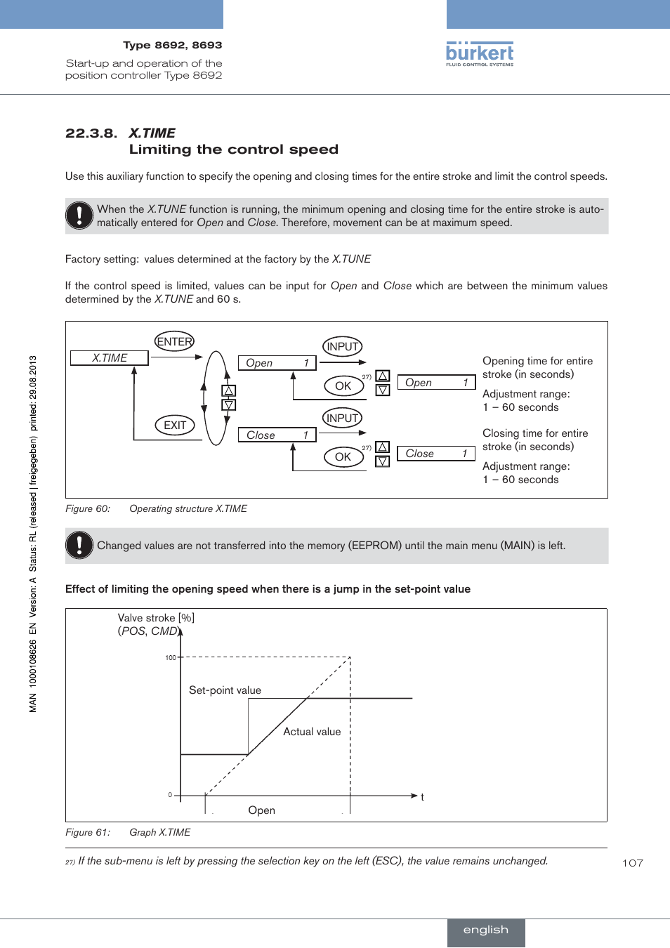 X.time limiting the control speed | Burkert Type 8693 User Manual | Page 107 / 260