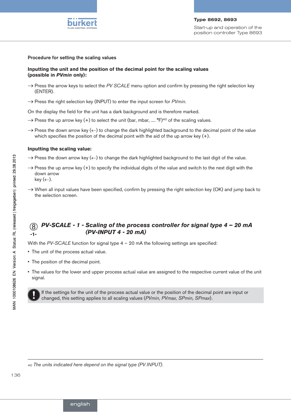 Pv-input 4 - 20 ma) | Burkert Type 8693 User Manual | Page 136 / 260