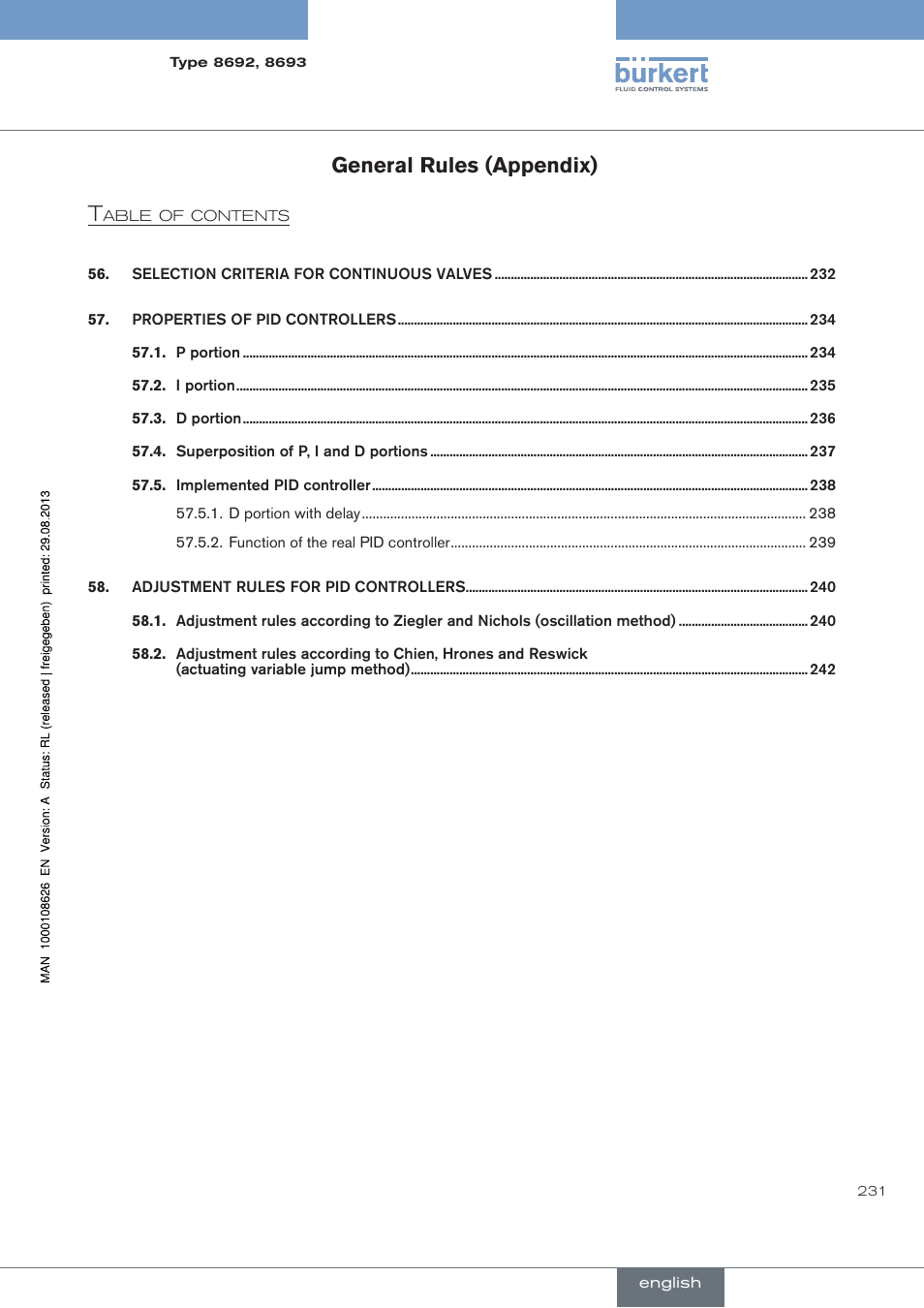 General rules (appendix), General rules (appendix) t | Burkert Type 8693 User Manual | Page 231 / 260