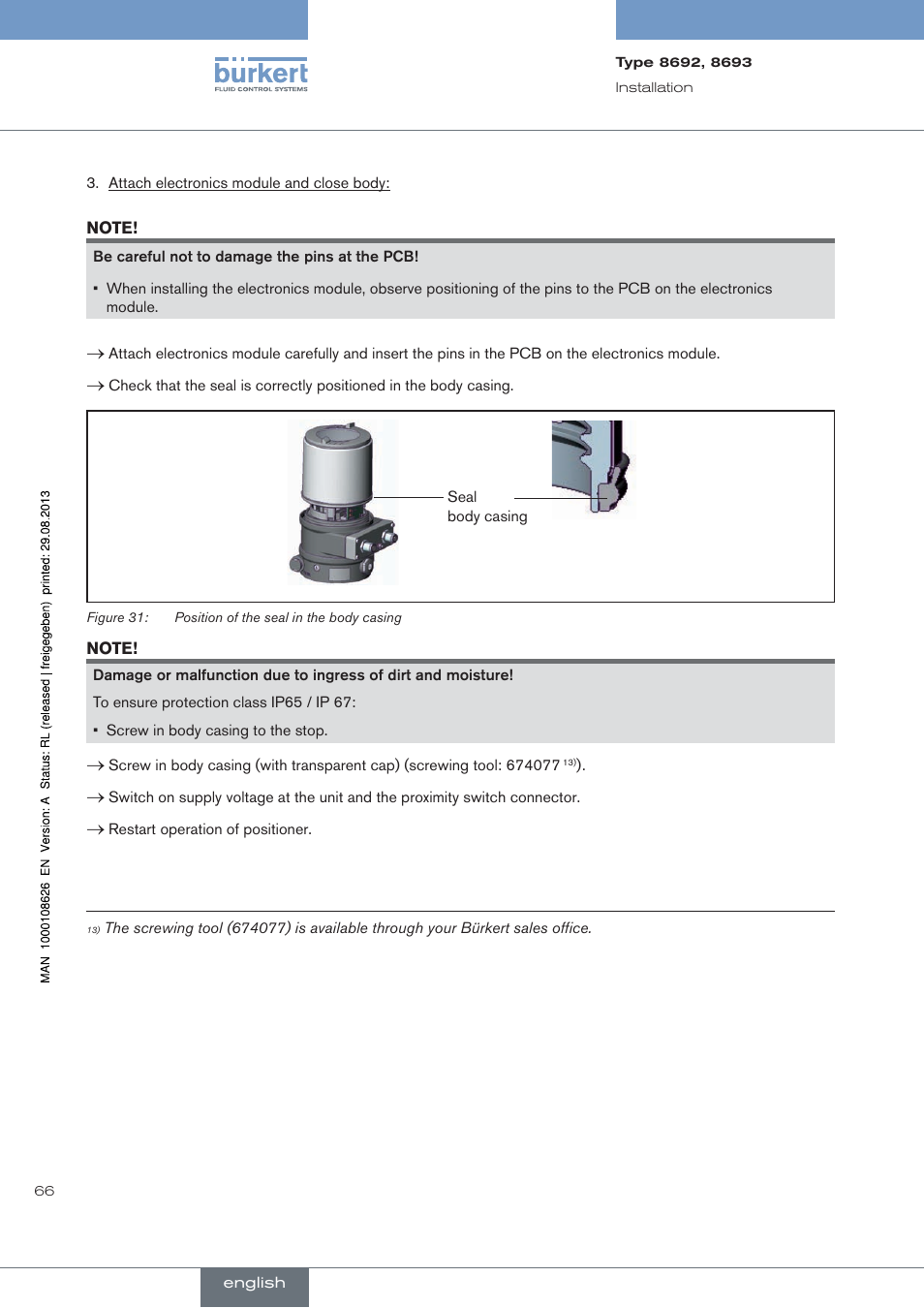 Burkert Type 8693 User Manual | Page 66 / 260