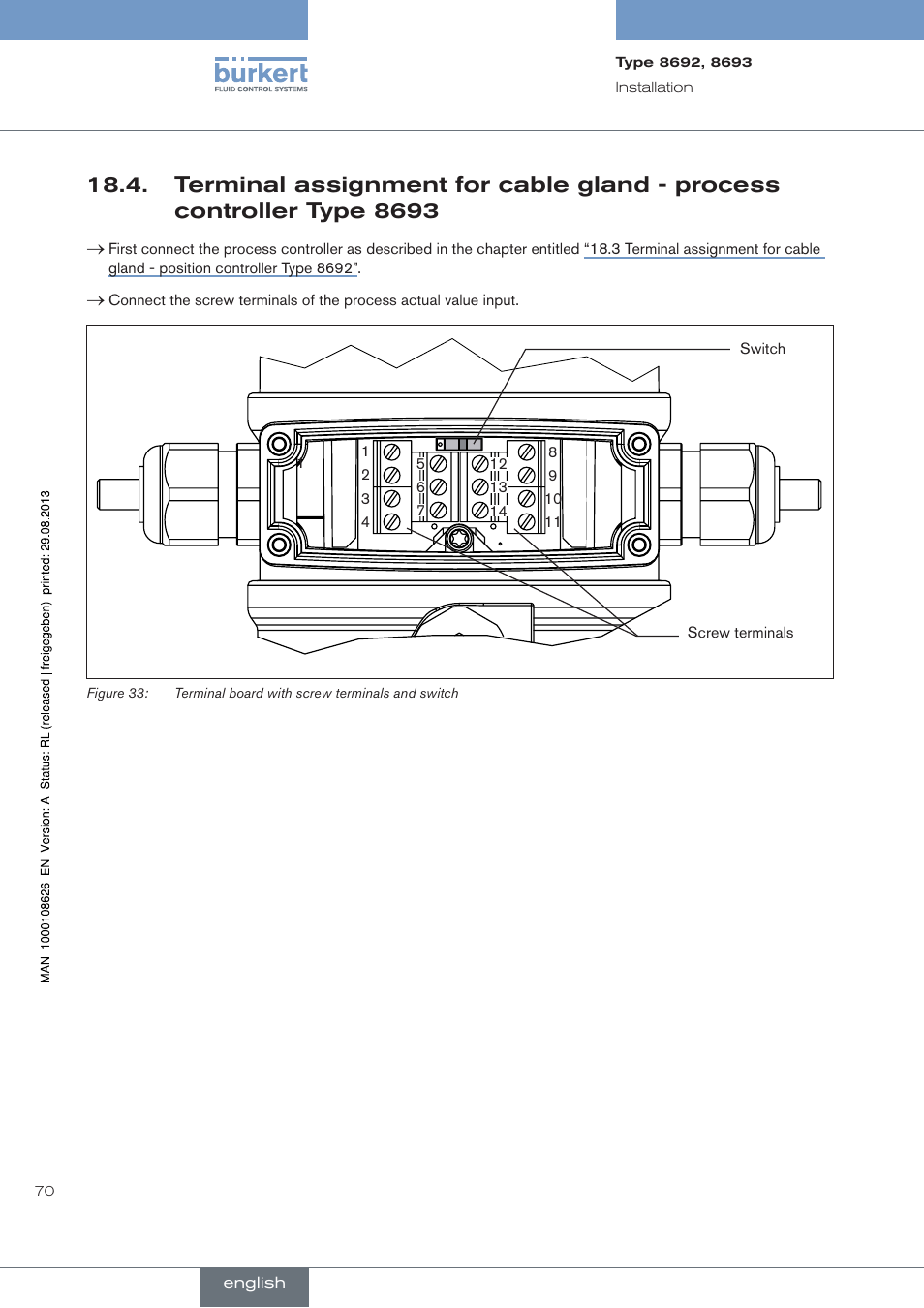 Burkert Type 8693 User Manual | Page 70 / 260