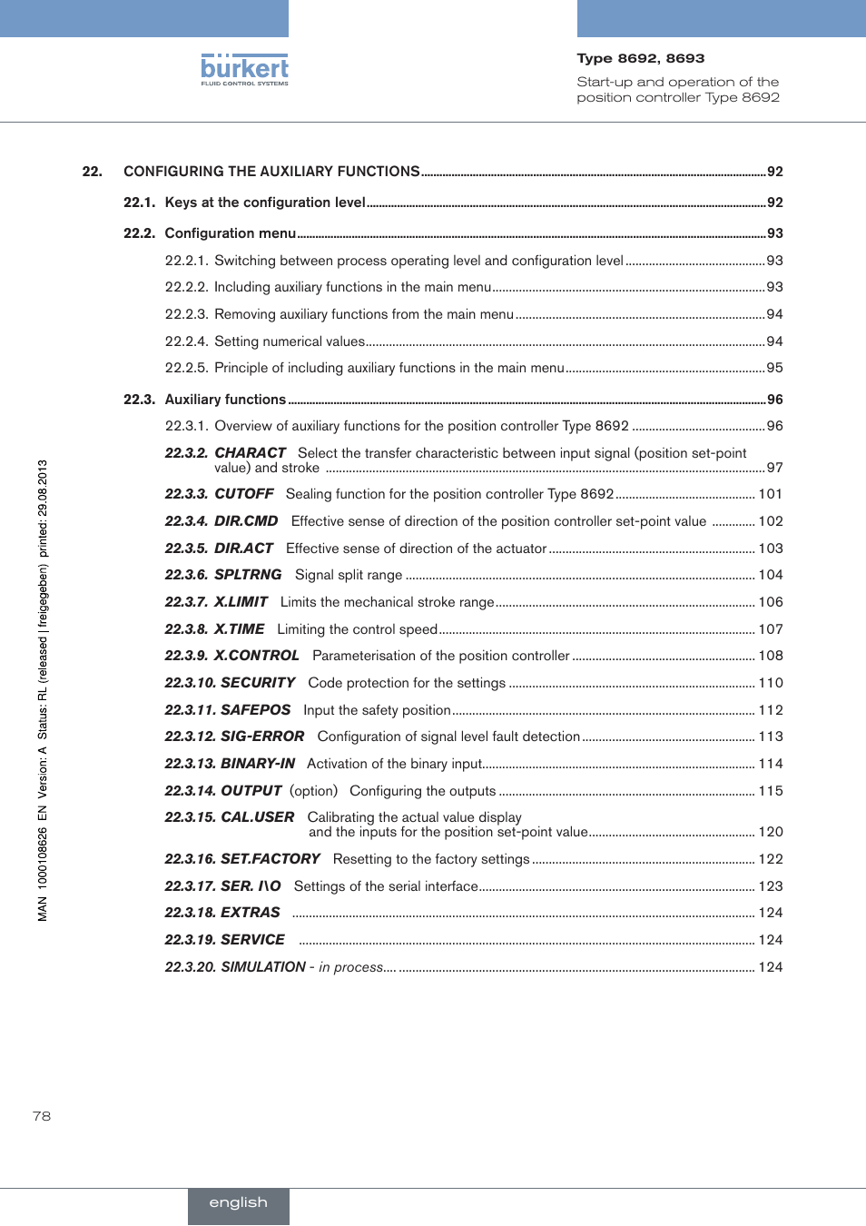 Burkert Type 8693 User Manual | Page 78 / 260