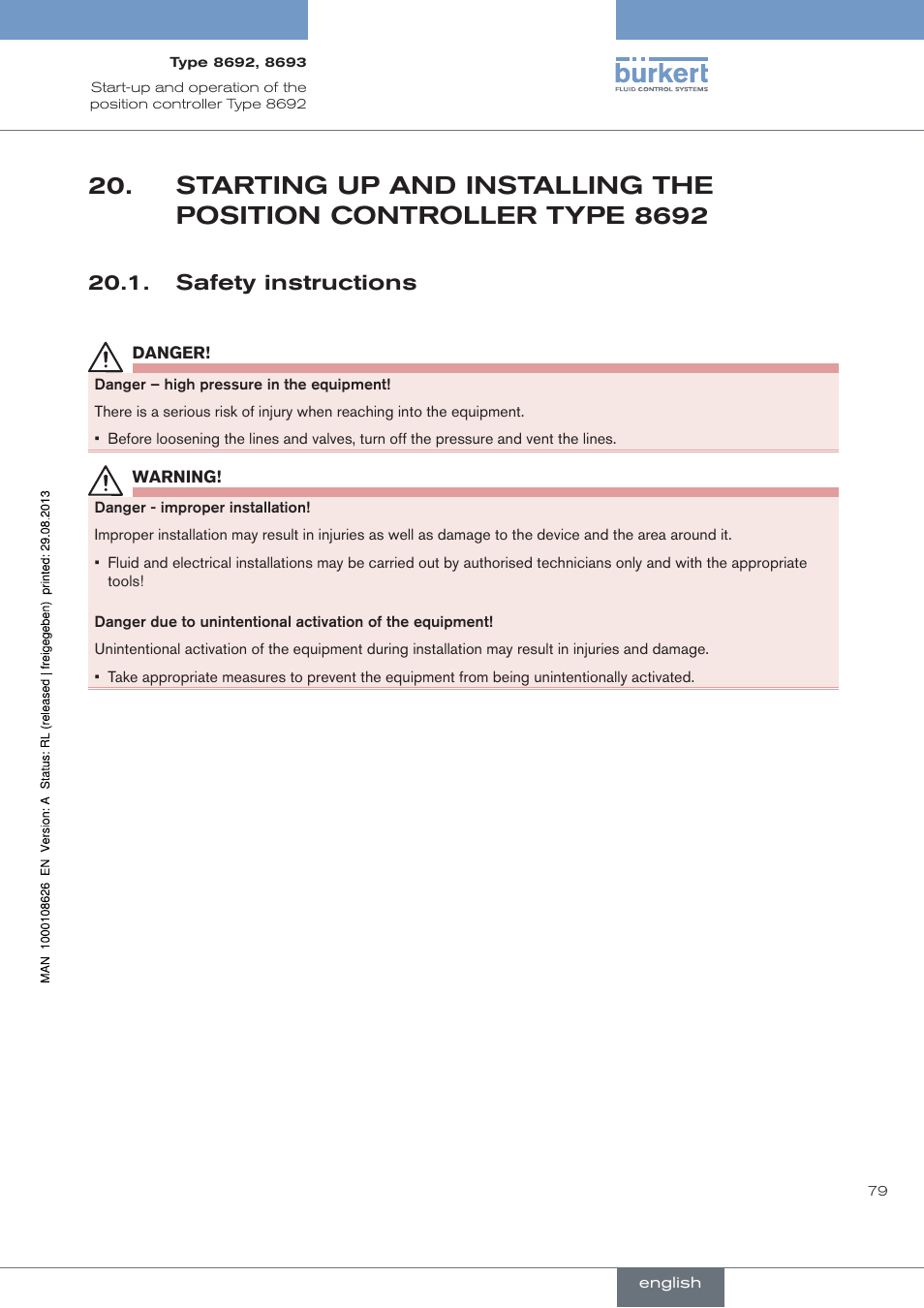 . safety.instructions, Safety instructions | Burkert Type 8693 User Manual | Page 79 / 260