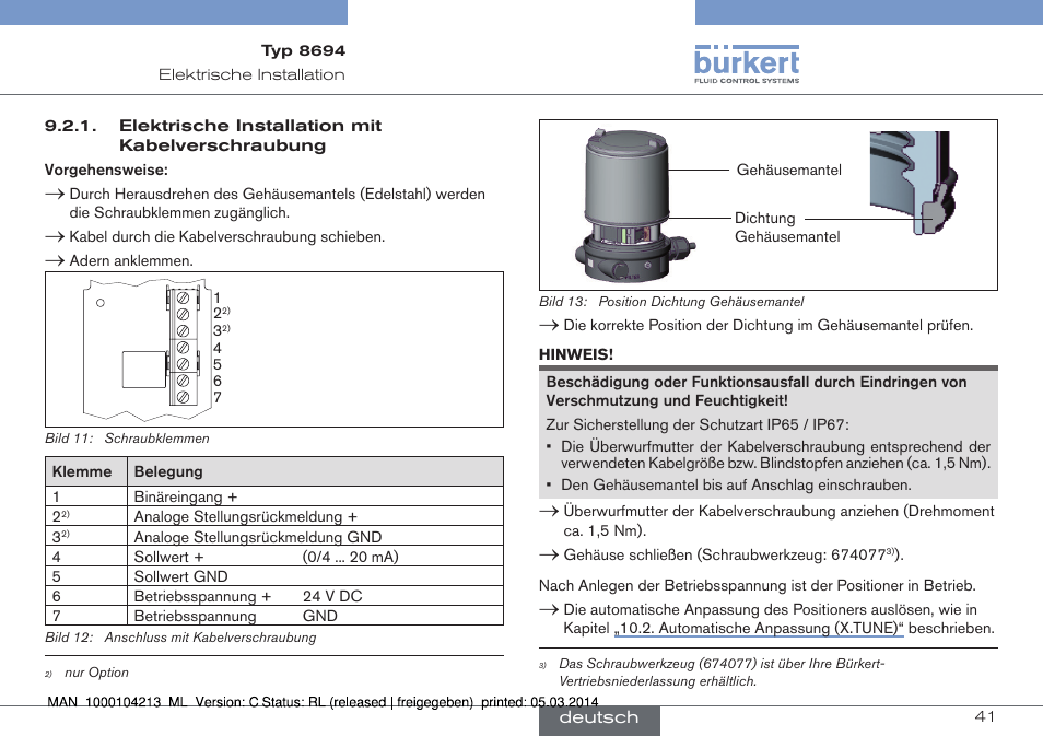 Burkert Type 8694 User Manual | Page 41 / 76