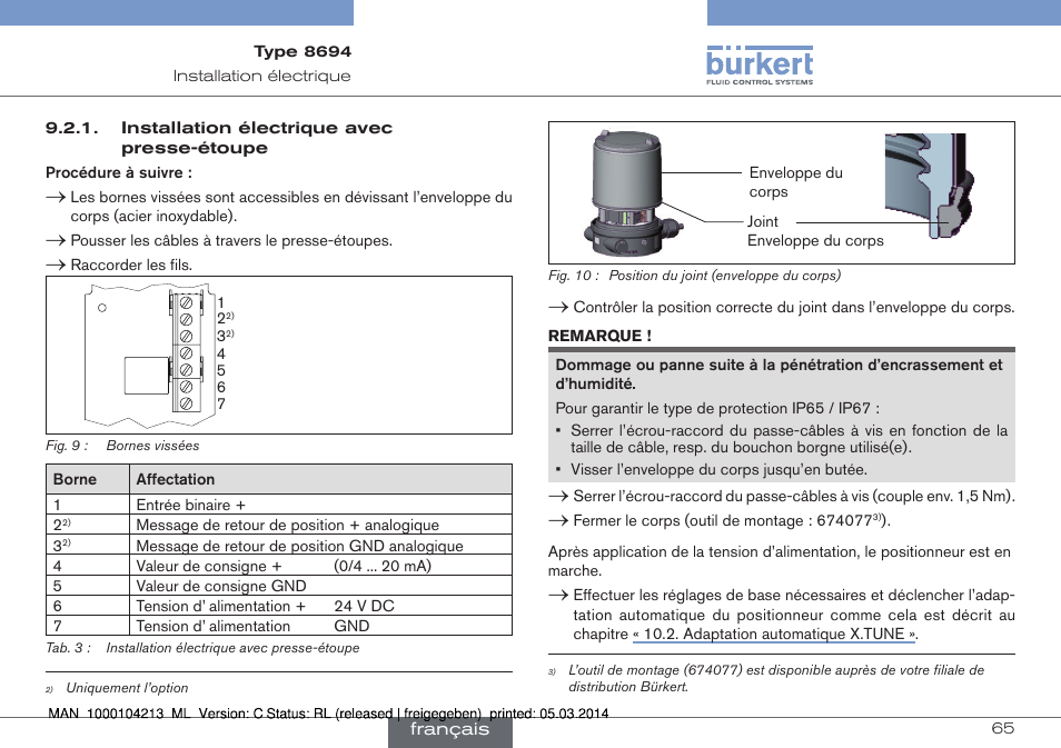 Burkert Type 8694 User Manual | Page 65 / 76