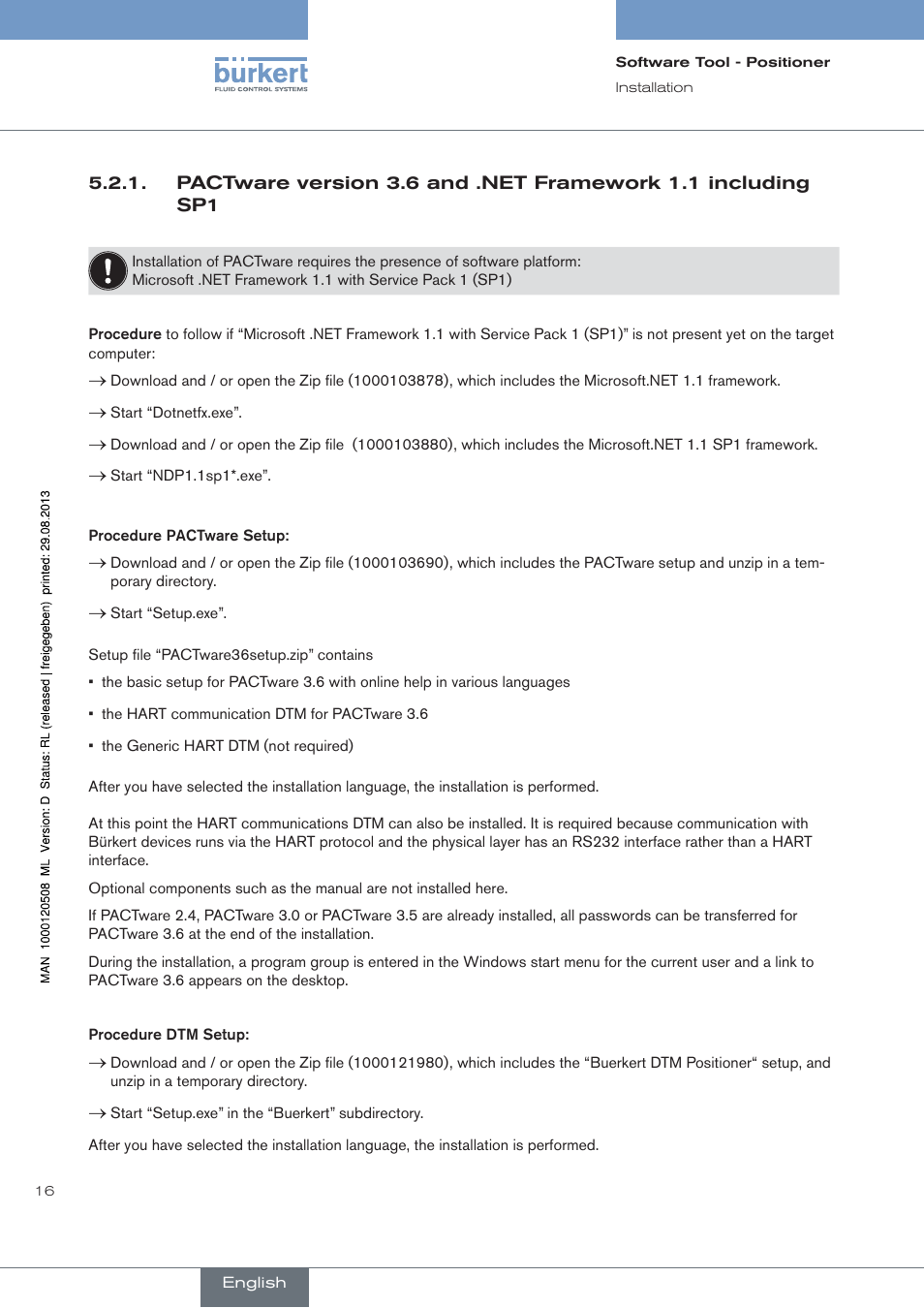 Burkert Type 8791 User Manual | Page 16 / 154