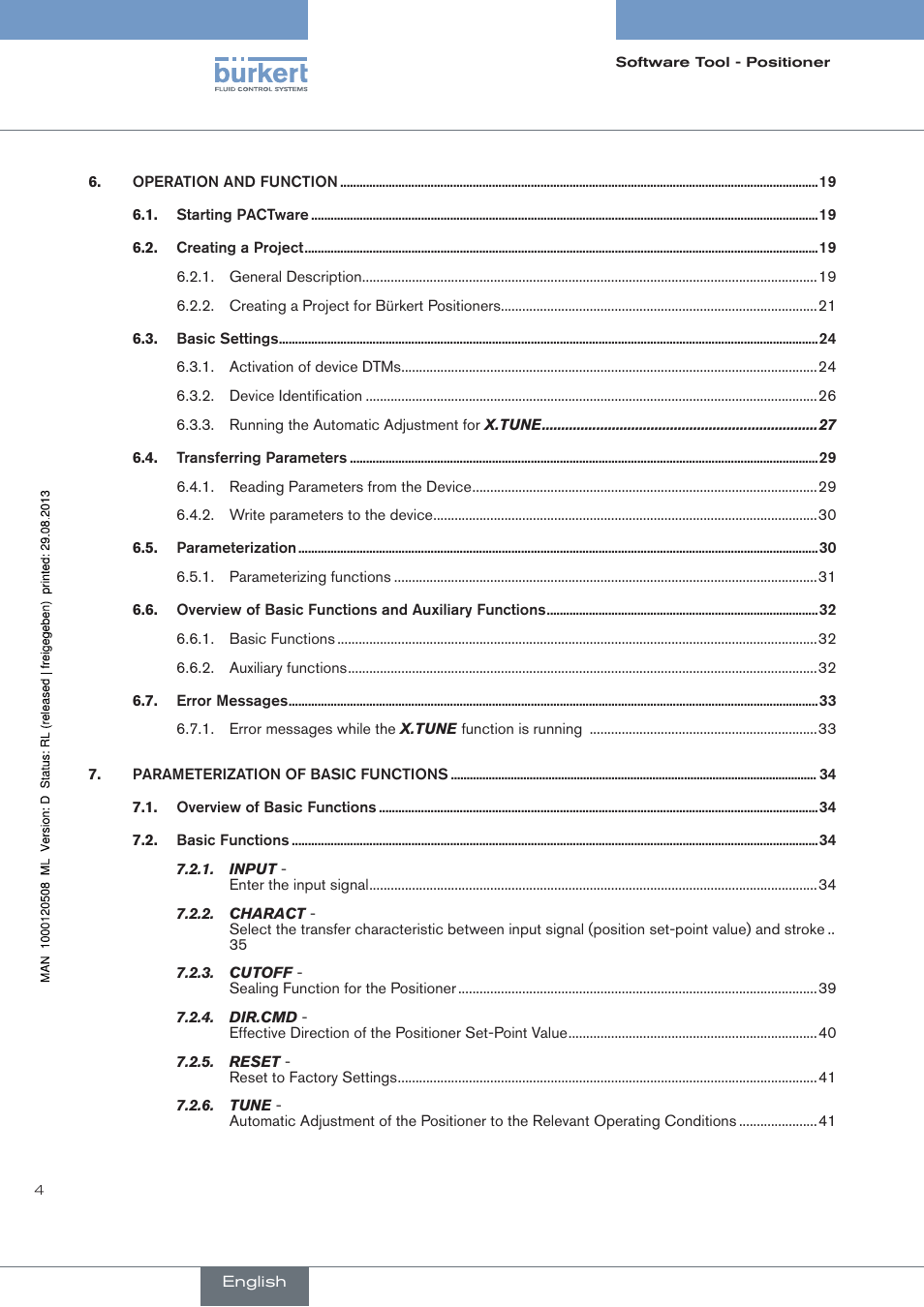 Burkert Type 8791 User Manual | Page 4 / 154