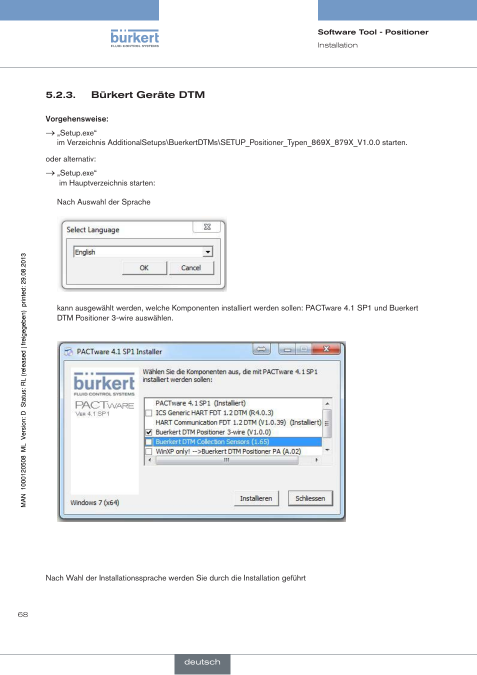 Bürkert geräte dtm | Burkert Type 8791 User Manual | Page 68 / 154