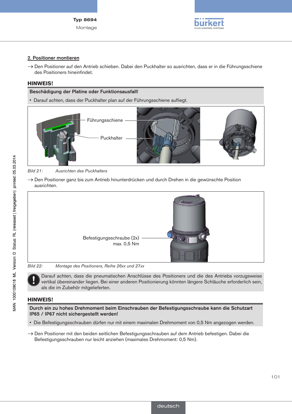 Burkert Type 8694 User Manual | Page 101 / 196