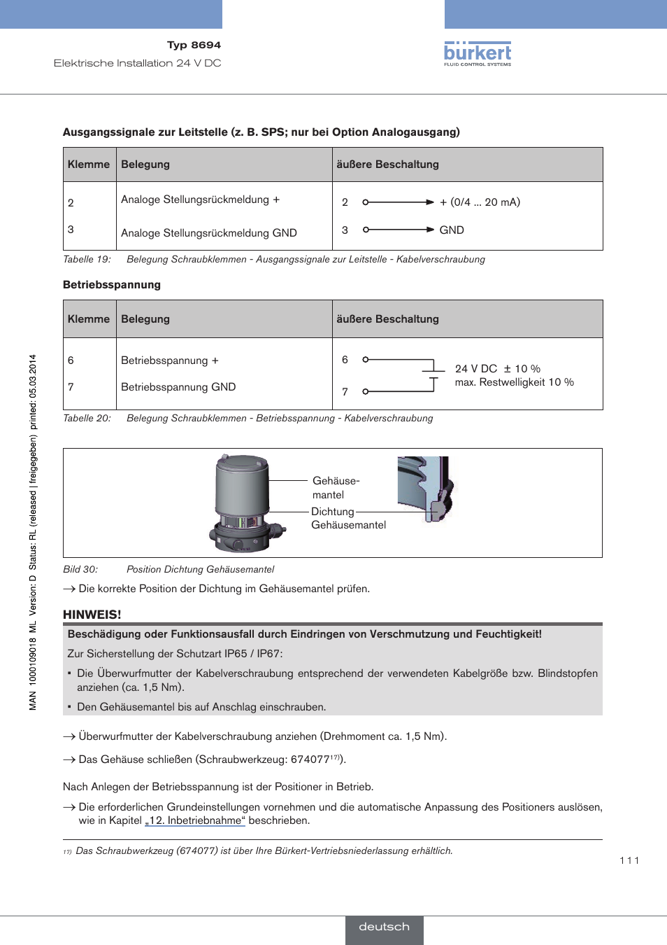 Burkert Type 8694 User Manual | Page 111 / 196