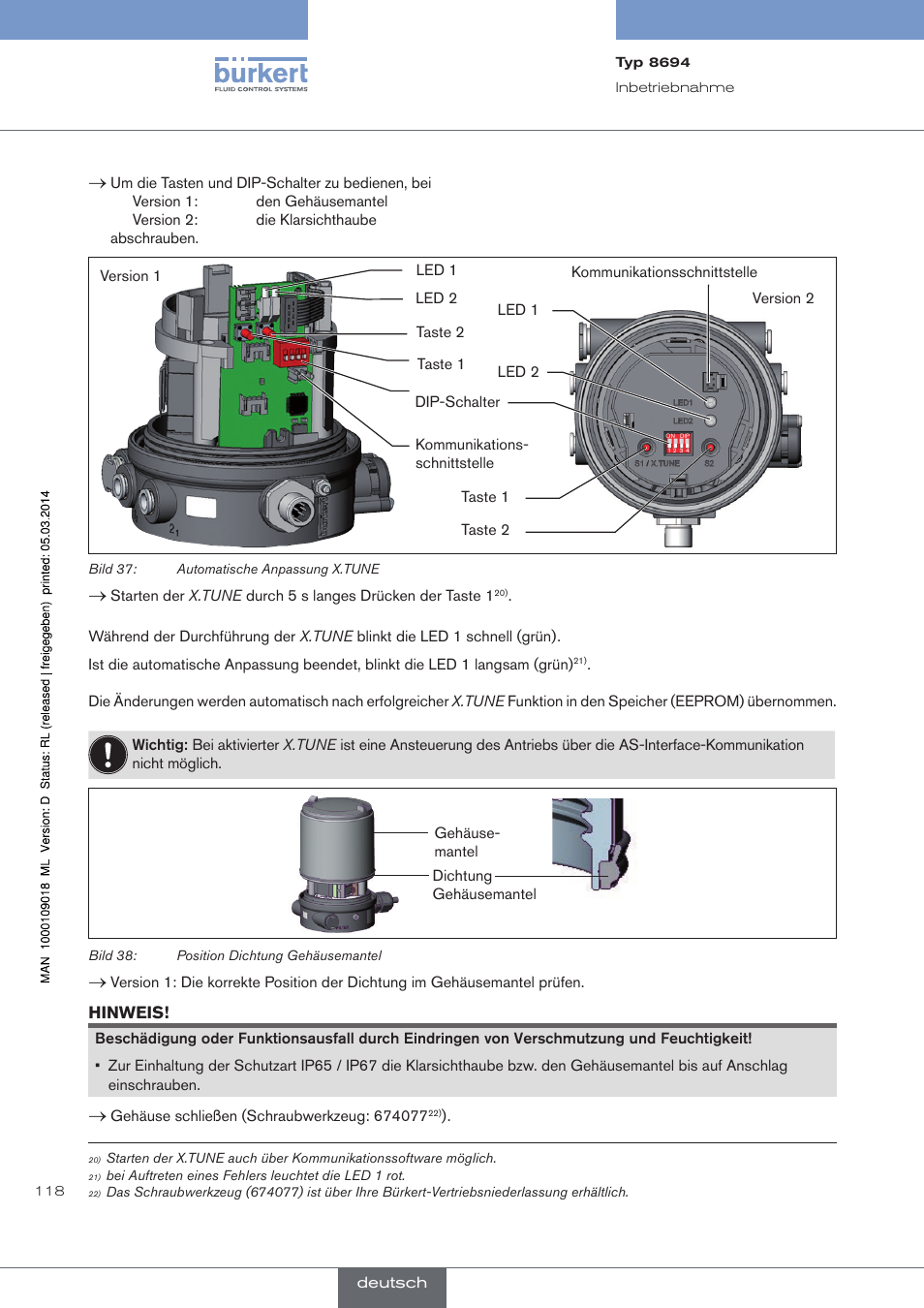 Burkert Type 8694 User Manual | Page 118 / 196