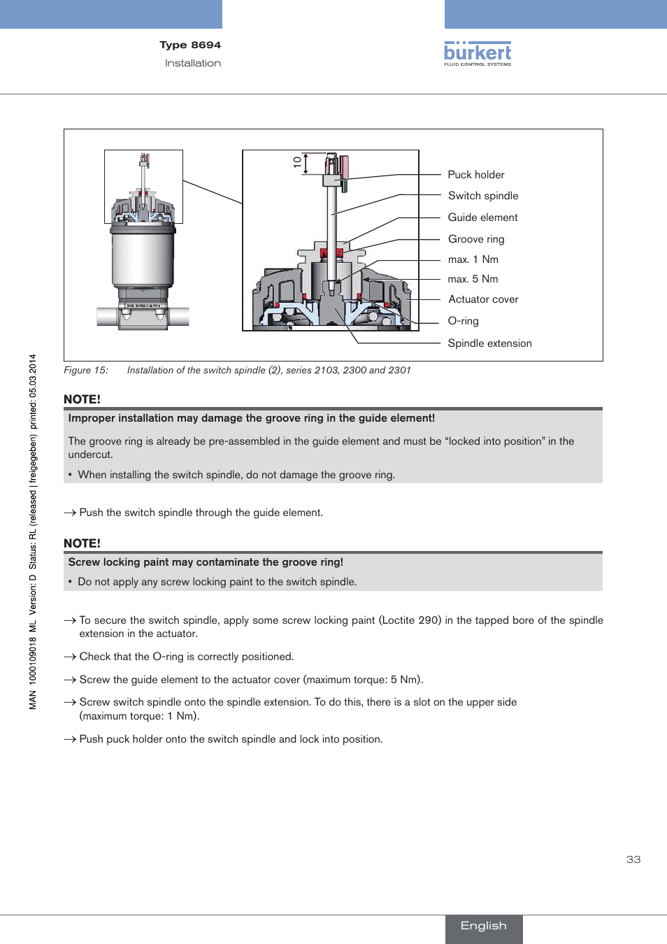 Burkert Type 8694 User Manual | Page 33 / 196