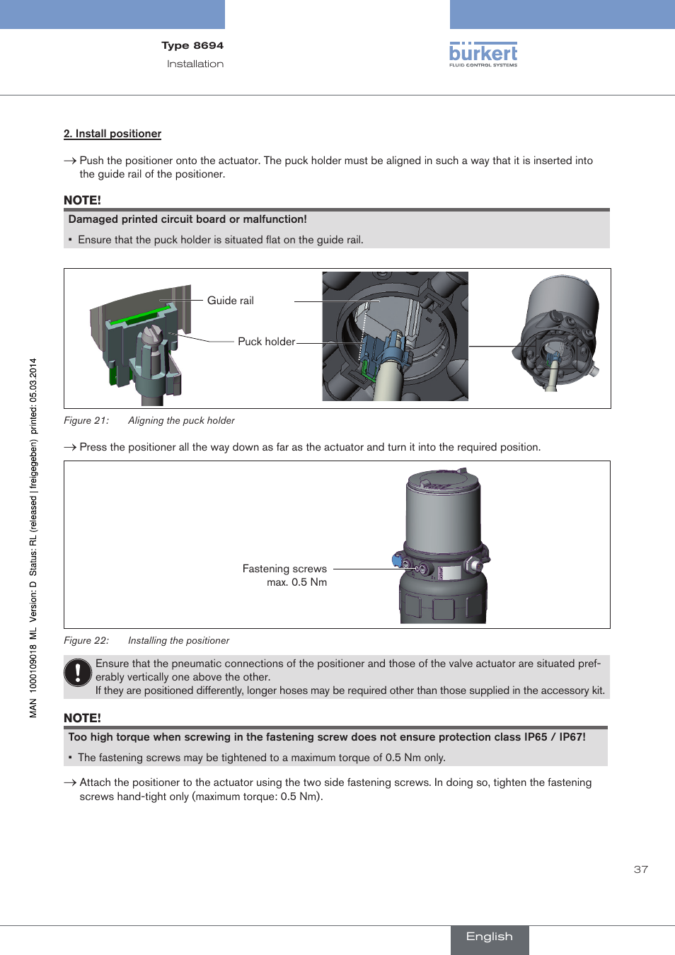 Burkert Type 8694 User Manual | Page 37 / 196