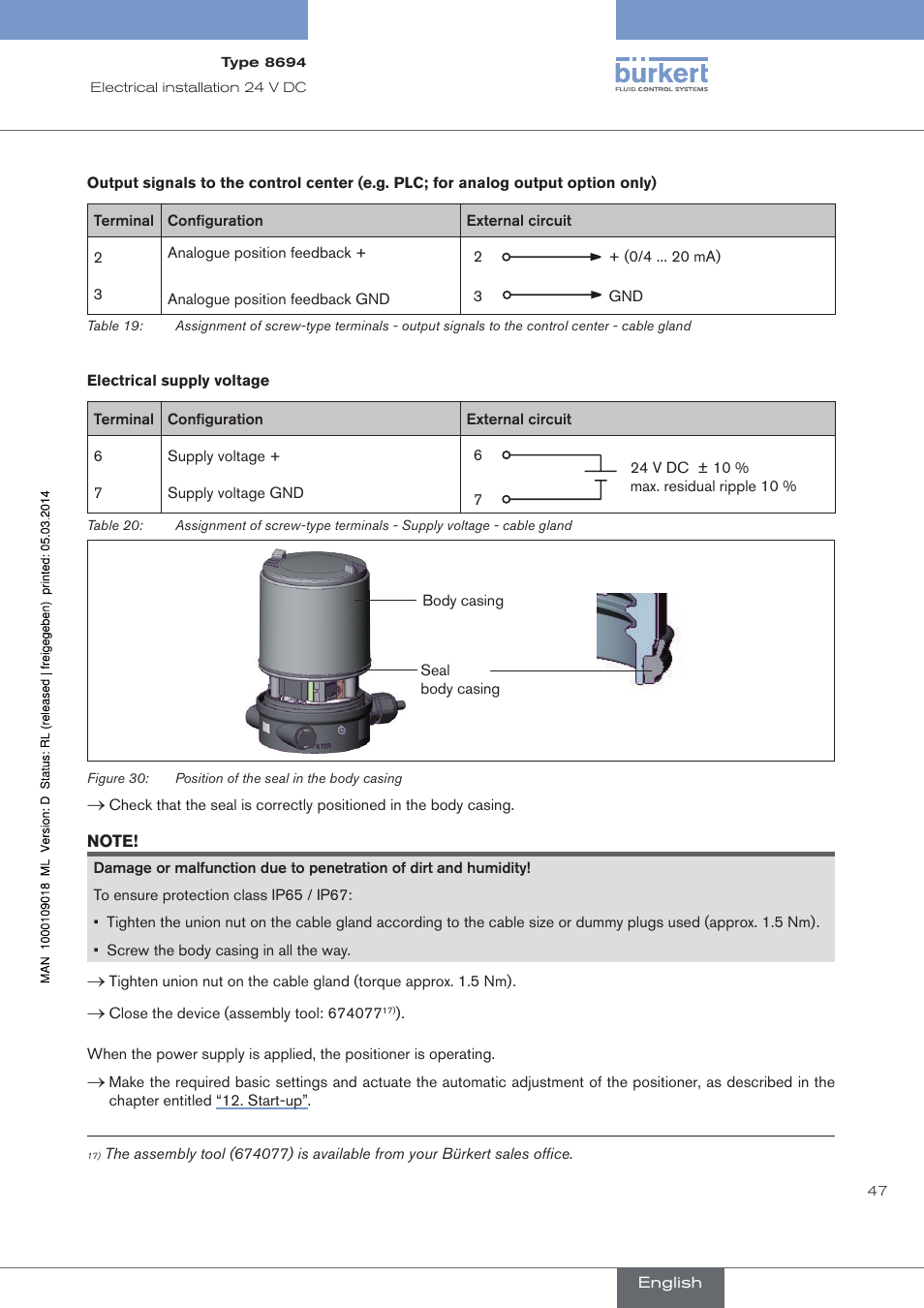 Burkert Type 8694 User Manual | Page 47 / 196