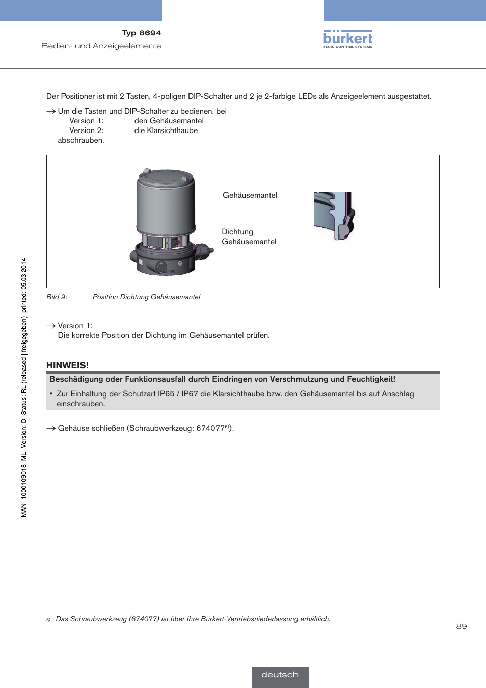 Burkert Type 8694 User Manual | Page 89 / 196