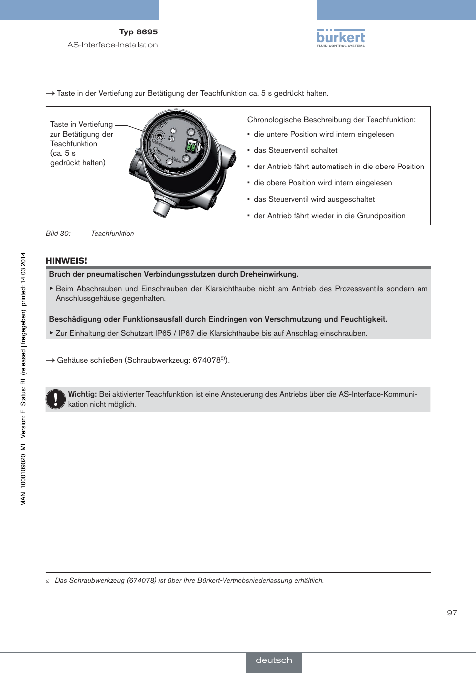 Burkert Type 8695 User Manual | Page 101 / 186