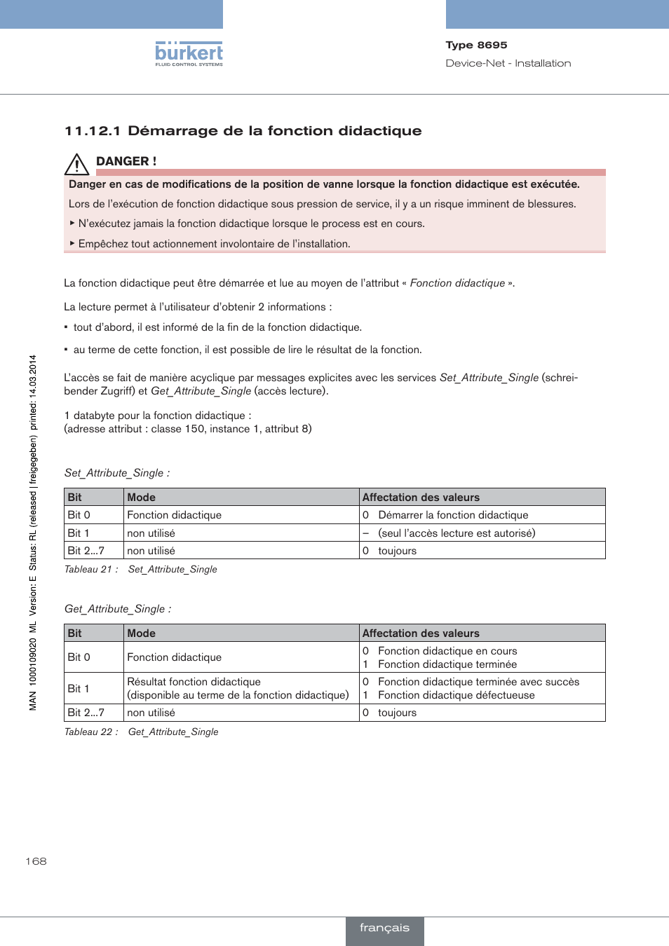 1 démarrage de la fonction didactique | Burkert Type 8695 User Manual | Page 176 / 186