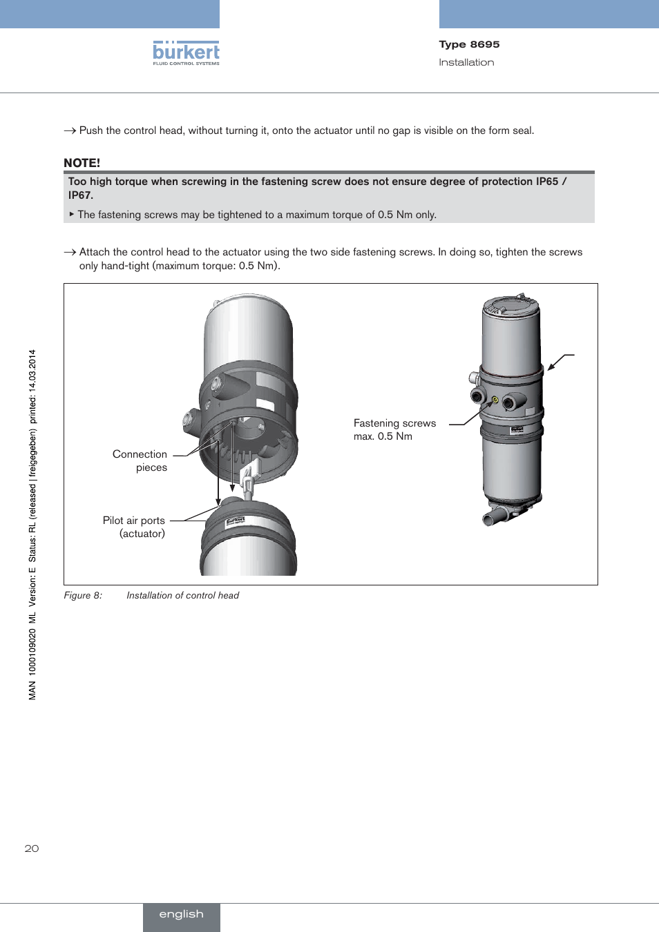 Burkert Type 8695 User Manual | Page 20 / 186