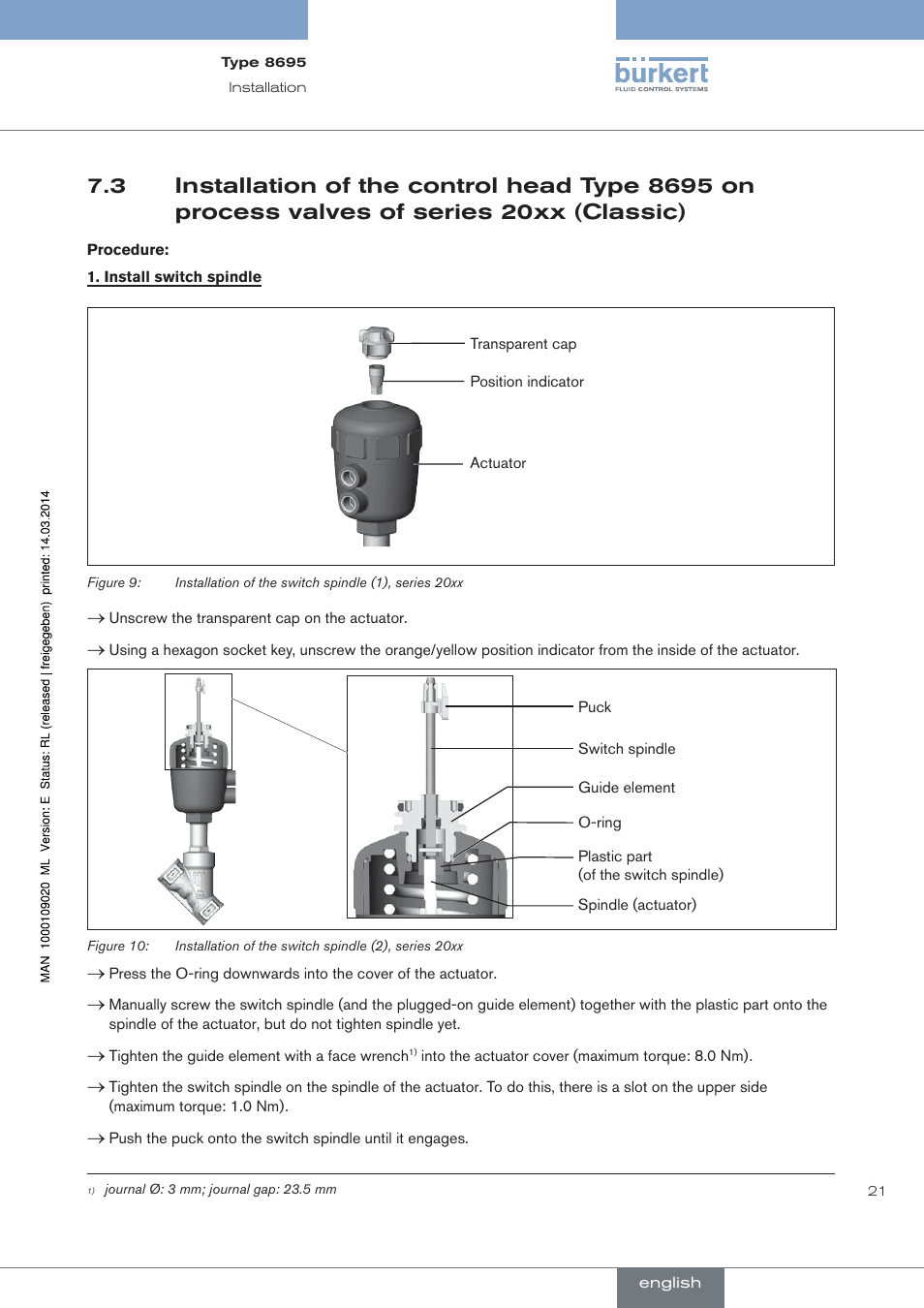 Burkert Type 8695 User Manual | Page 21 / 186