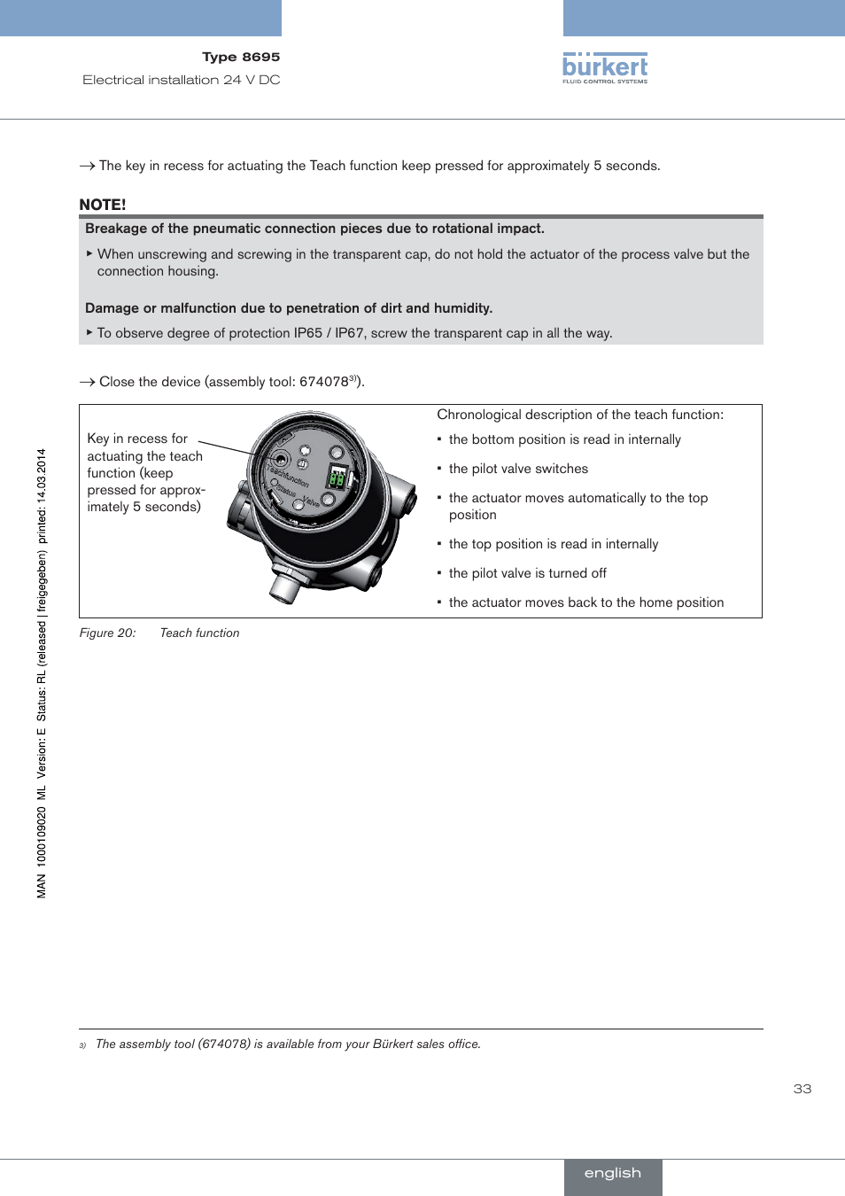 Burkert Type 8695 User Manual | Page 33 / 186