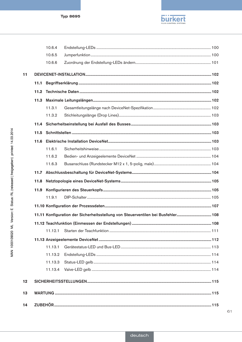 Burkert Type 8695 User Manual | Page 65 / 186