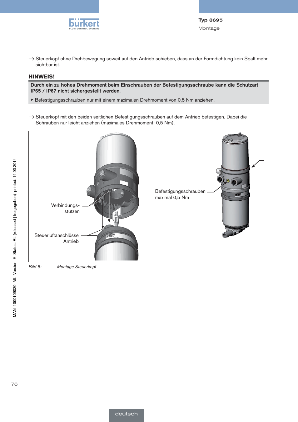 Burkert Type 8695 User Manual | Page 80 / 186