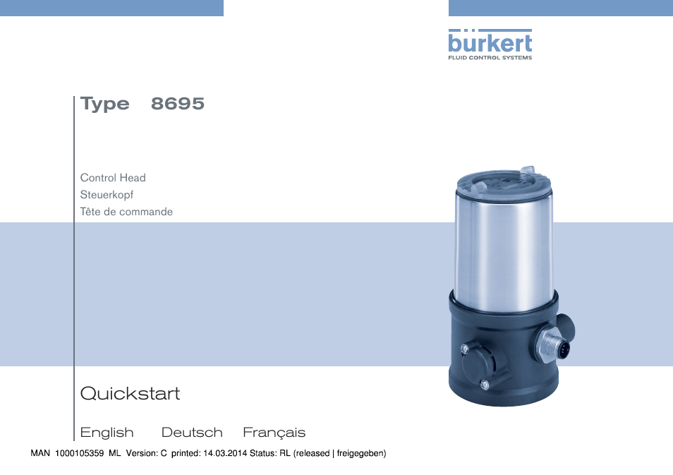 Burkert Type 8695 User Manual | 76 pages