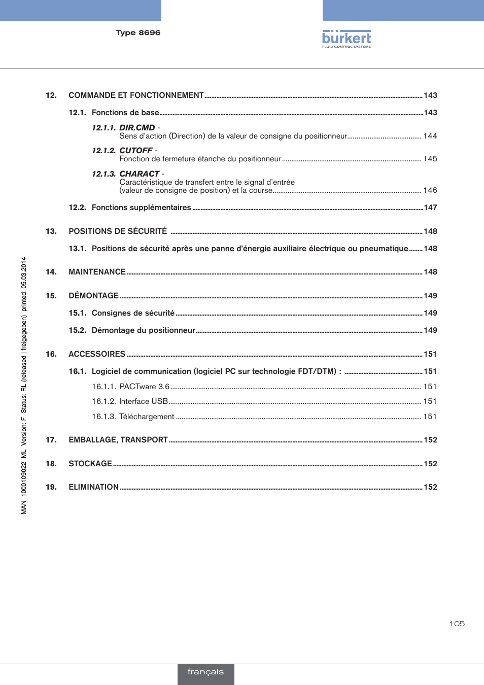 Burkert Type 8696 User Manual | Page 105 / 154