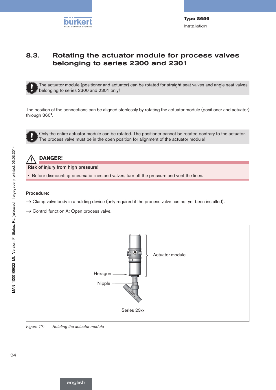 Burkert Type 8696 User Manual | Page 34 / 154