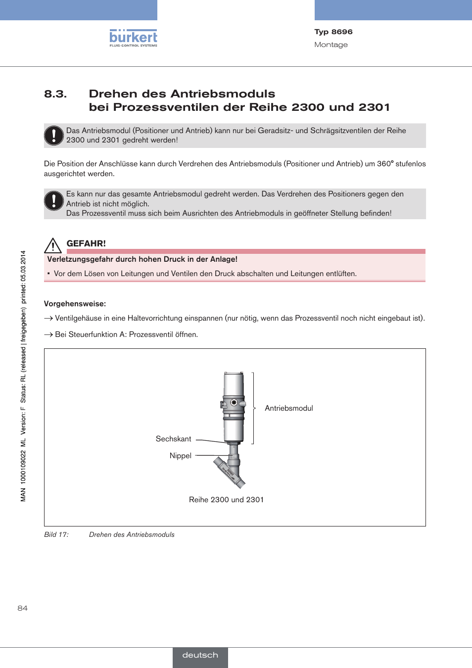 Burkert Type 8696 User Manual | Page 84 / 154