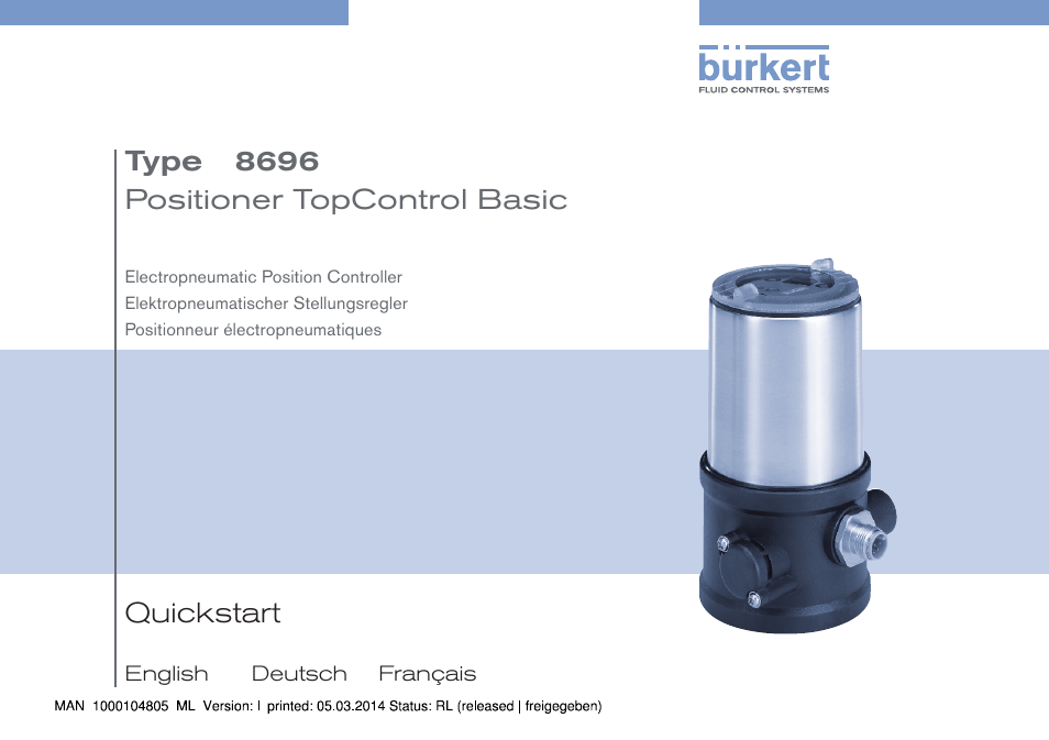 Burkert Type 8696 User Manual | 64 pages