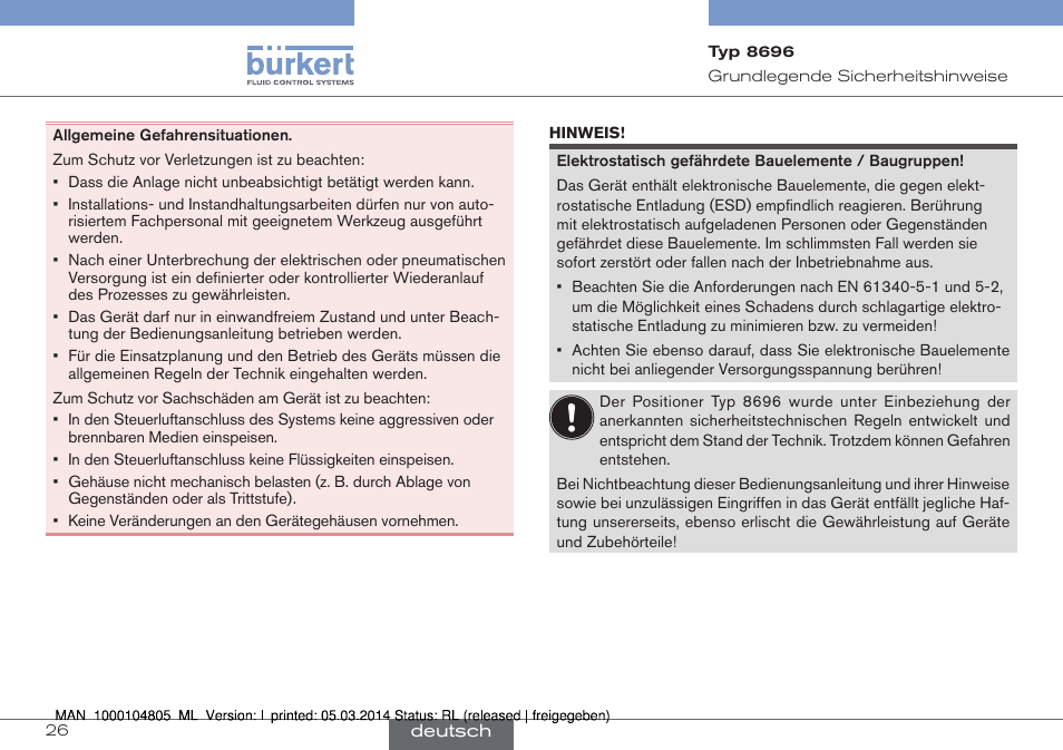 Burkert Type 8696 User Manual | Page 26 / 64