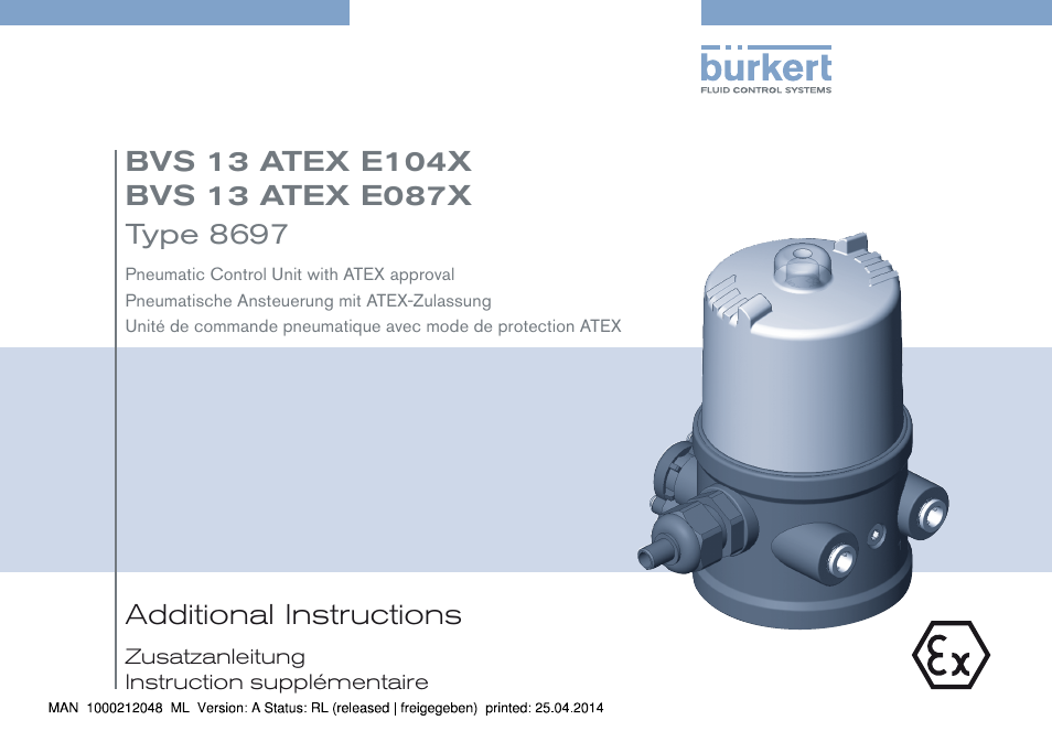 Burkert Type 8697 User Manual | 34 pages