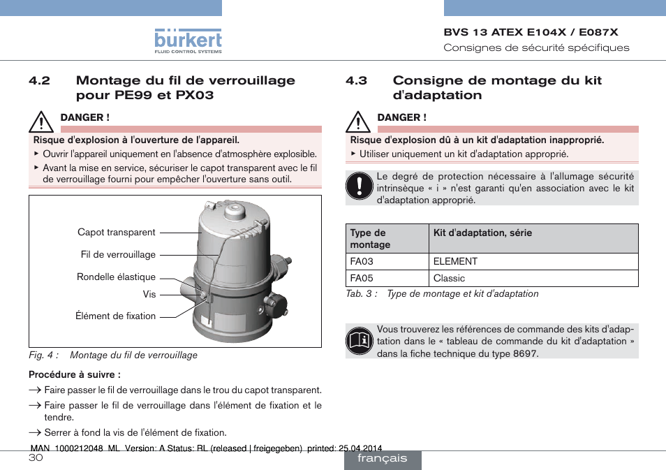 Burkert Type 8697 User Manual | Page 30 / 34