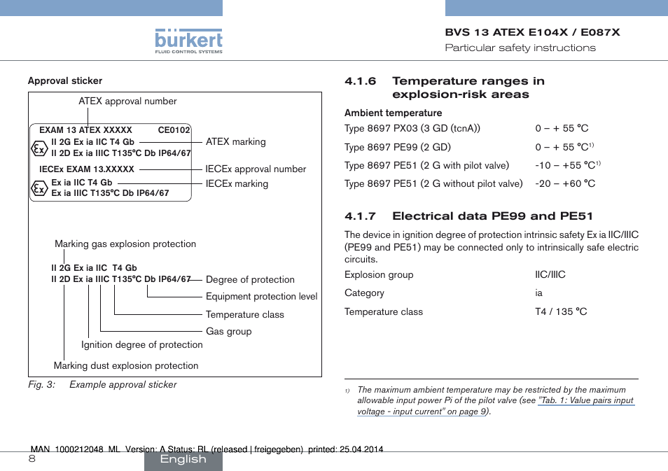 Burkert Type 8697 User Manual | Page 8 / 34