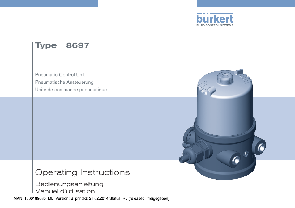 Burkert Type 8697 User Manual | 90 pages