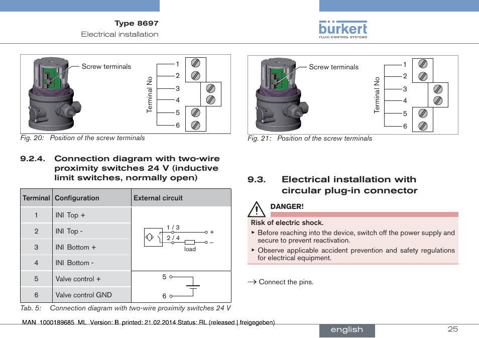 Burkert Type 8697 User Manual | Page 25 / 90