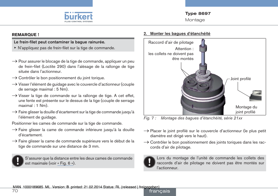Burkert Type 8697 User Manual | Page 70 / 90