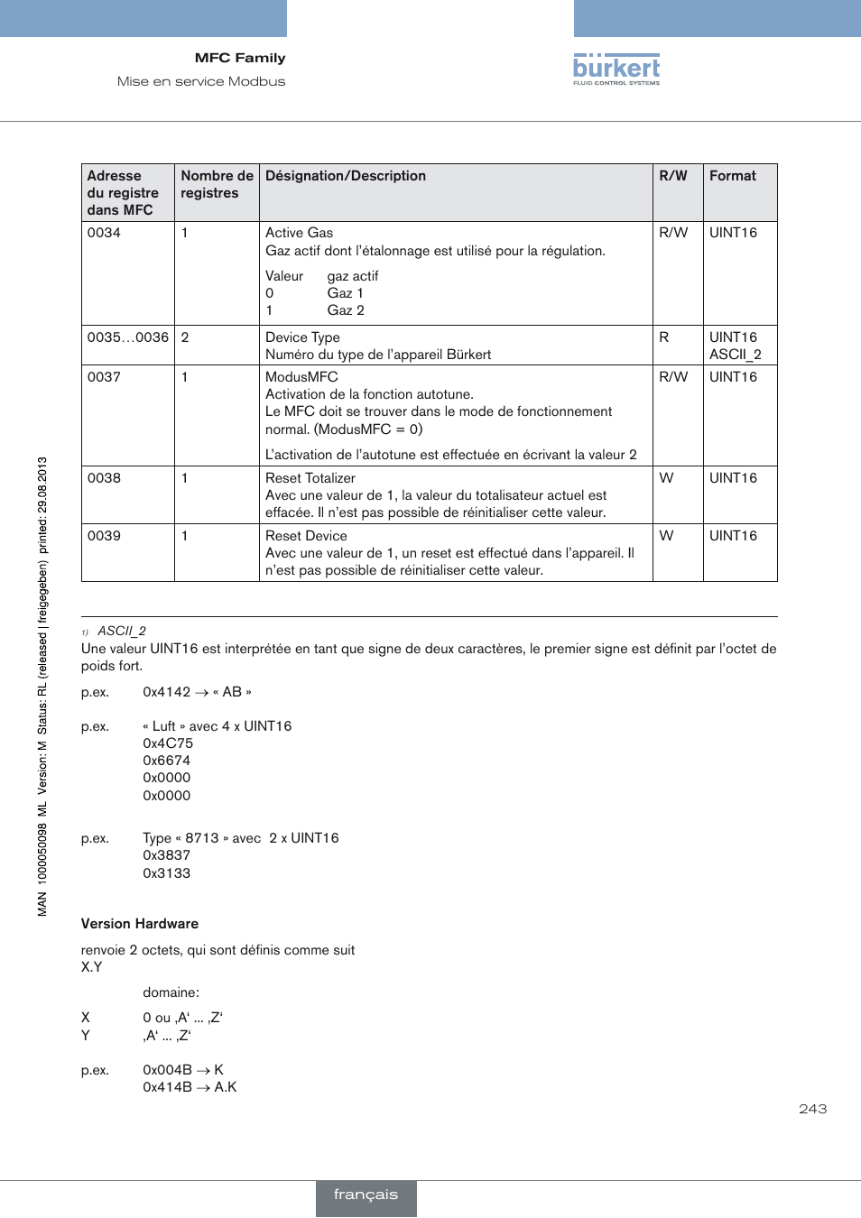 Burkert Type 8717 User Manual | Page 243 / 254