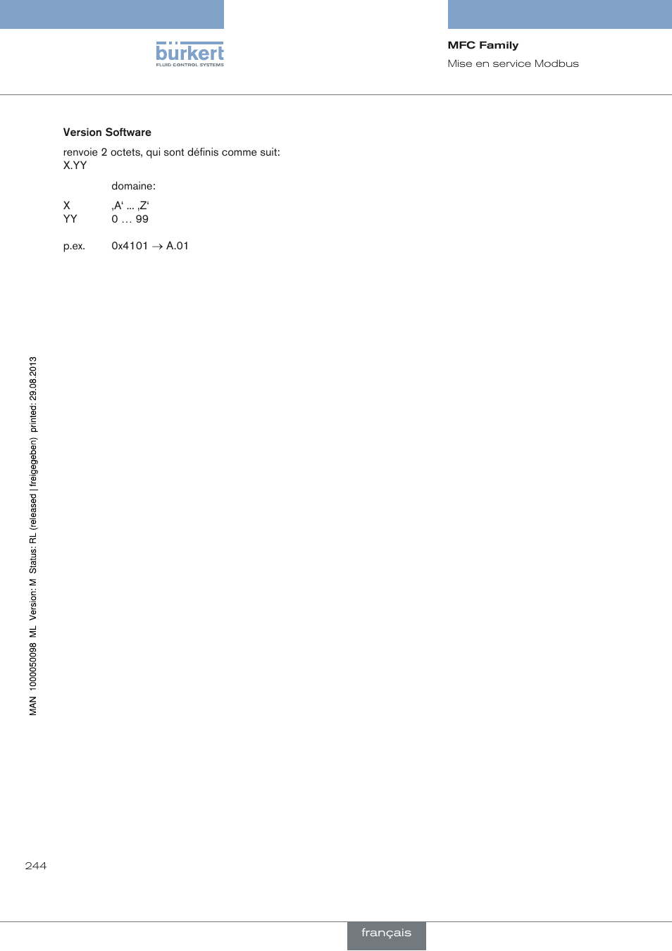 Burkert Type 8717 User Manual | Page 244 / 254